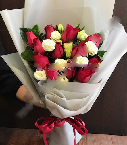 香港紅玫瑰花束(12朵)