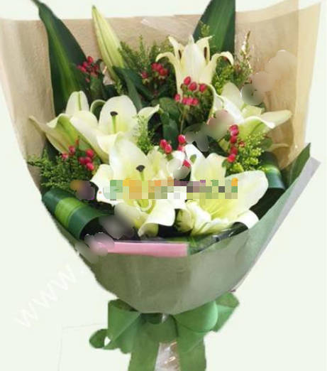 香港黃百合花束(7朵)